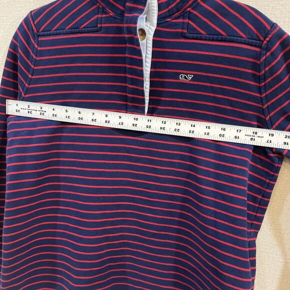 Vineyard Vines 1/4 Botton Pullover Men's  Large Striped Long Sleeve Sweater - Picture 8 of 16